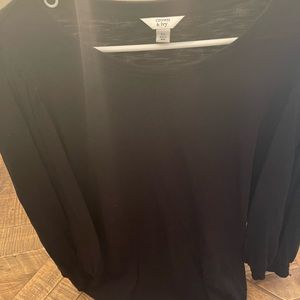 Black long sleeve top